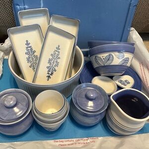 Pfaltzgraff 15 Piece Blue Set Rio, Yorktowne, Villa Flora, Wyngate, Stonewash